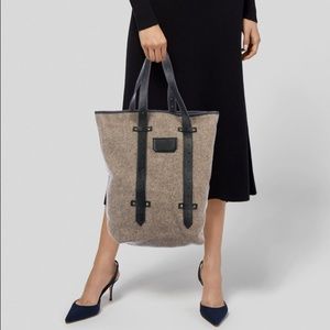 Proenza Schouler wool leather paper bag design minimalist tote laptop work bag